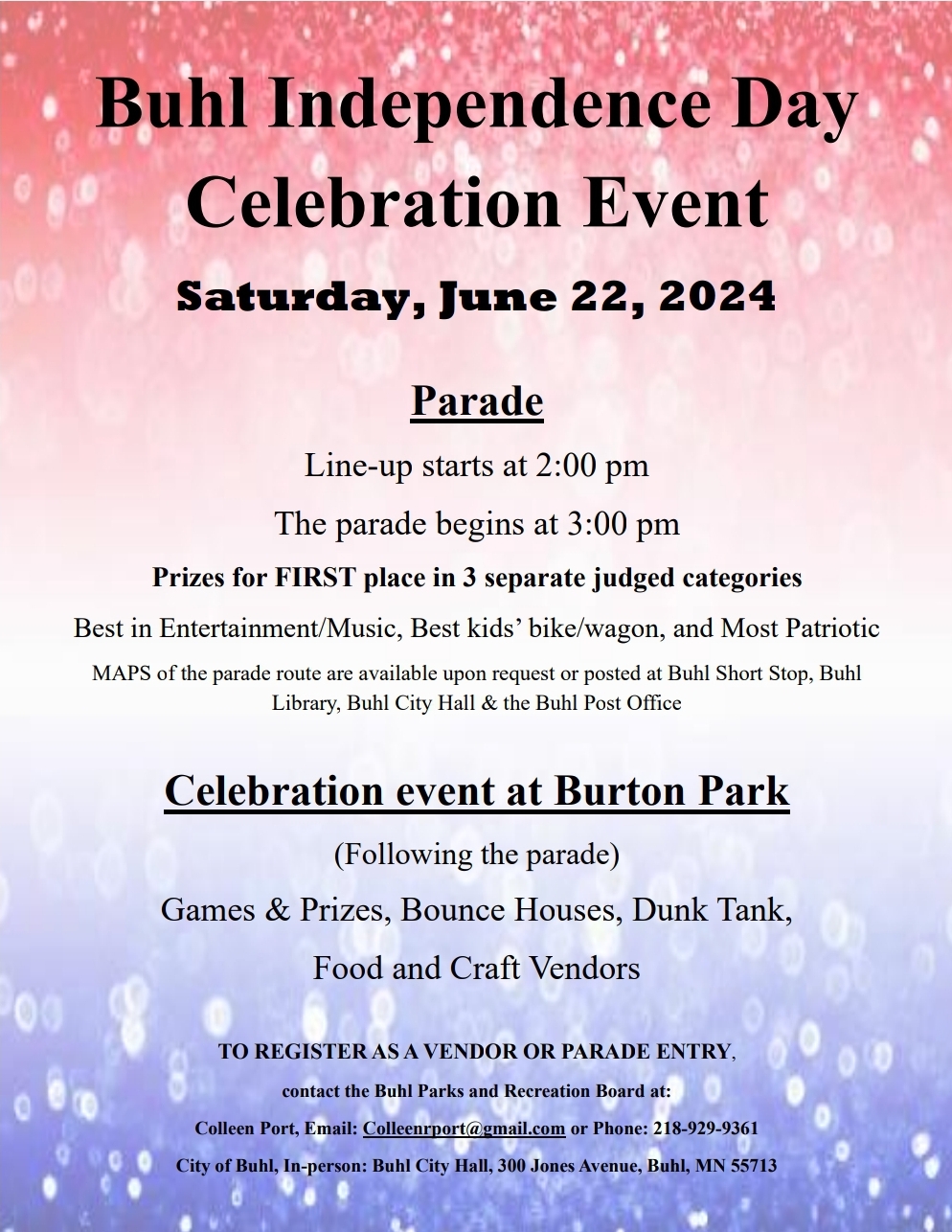 Buhl Independence Day Celebration – Parade/Event | City of Buhl